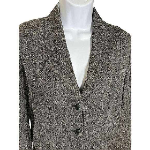 J. Jill Gray Stretch 3-Button Career-Wear Blazer Jacket Women’s Size Small - Picture 2 of 6